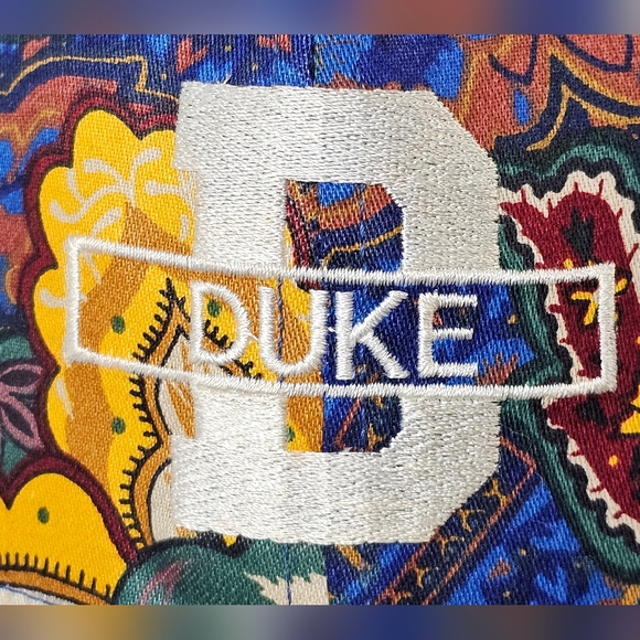 Duke Blue Devils Basketball Paisley Snapback Cap Hat Vtg Crable Sportswear Core - Picture 3 of 13